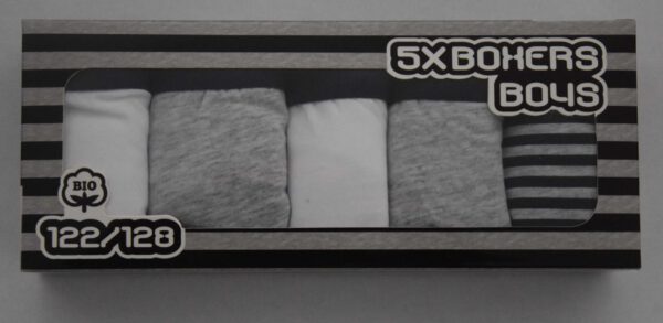 5x Boxers jongens 122/128