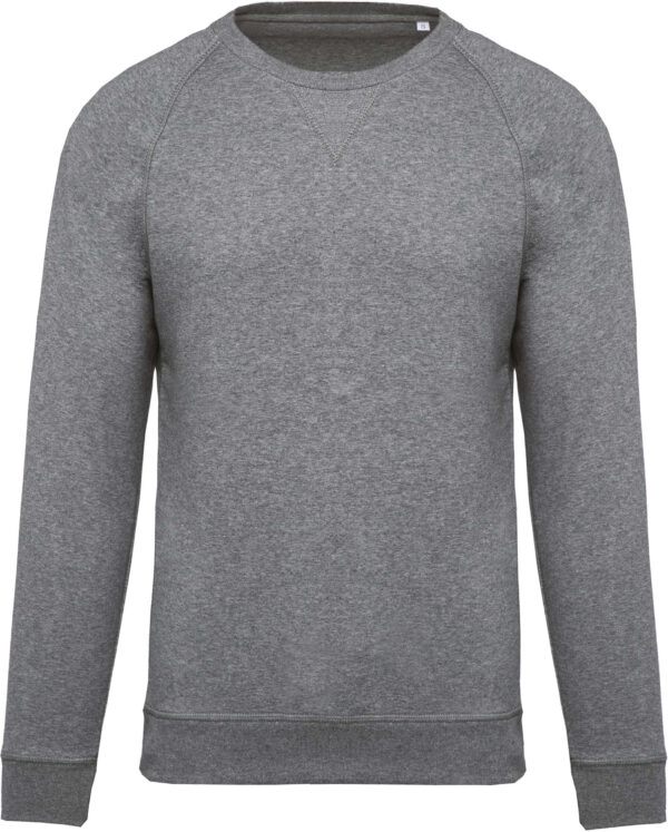 Sweater bio raglanmouwen Heather grey
